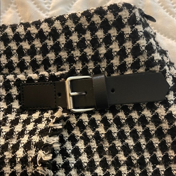 Zara Black and White Girls Houndstooth Skirt - Picture 3 of 4